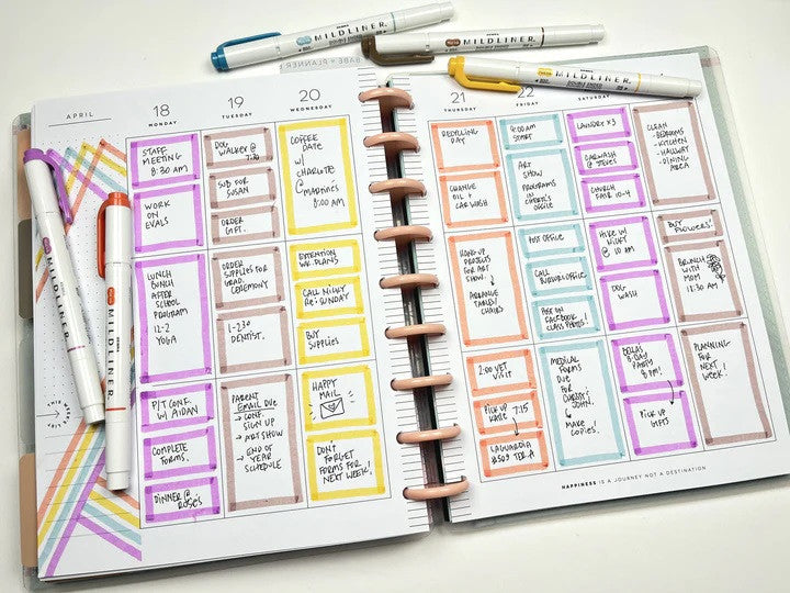 Zestaw zakreślaczy MILDLINER z podwójną końcówką Zebra 5 szt. | Warm