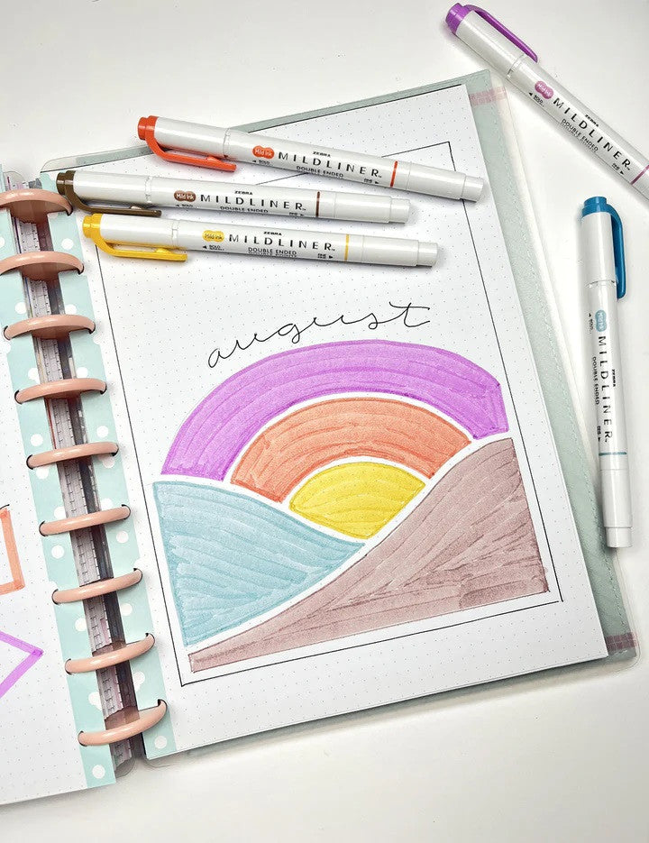 Zestaw zakreślaczy MILDLINER z podwójną końcówką Zebra 5 szt. | Warm