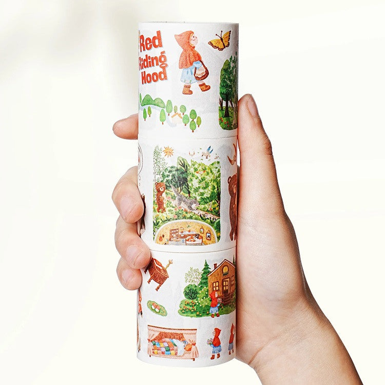 Zestaw naklejek w Taśmie Washi | Czerwony Kapturek