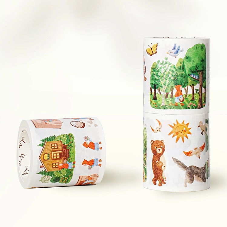 Zestaw naklejek w Taśmie Washi | Czerwony Kapturek