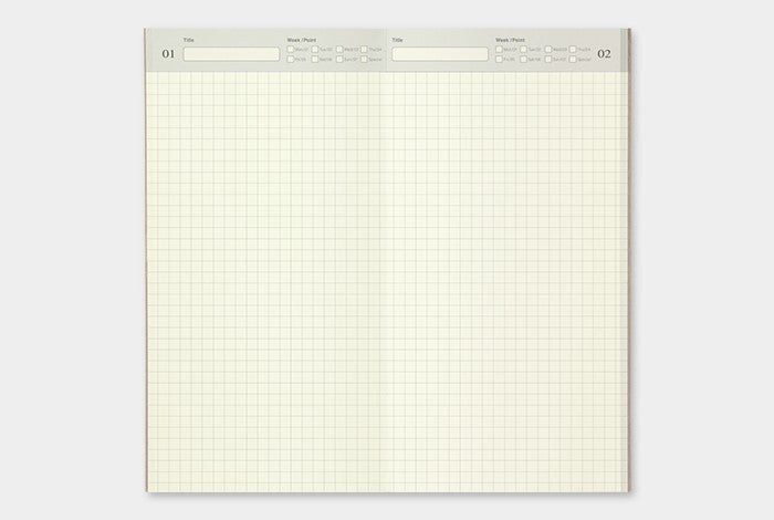 Wkład do Traveler's Notebook 005 | Kalendarz wieczny dzienny