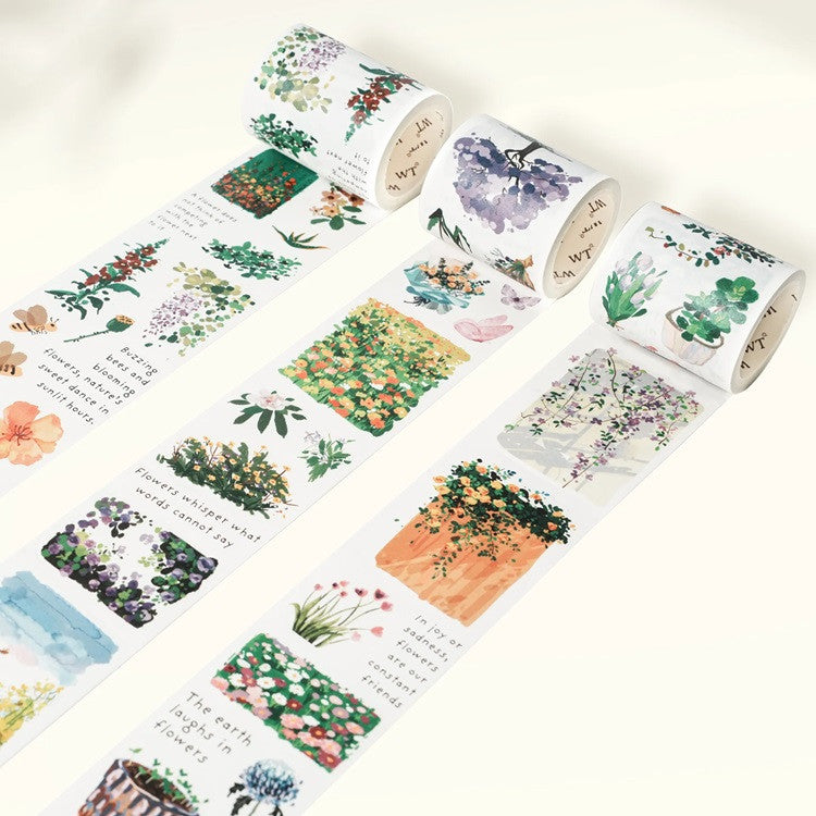 Zestaw naklejek w taśmie Washi | Wiosenna oaza