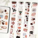 Zestaw naklejek w taśmie Washi | Kawa