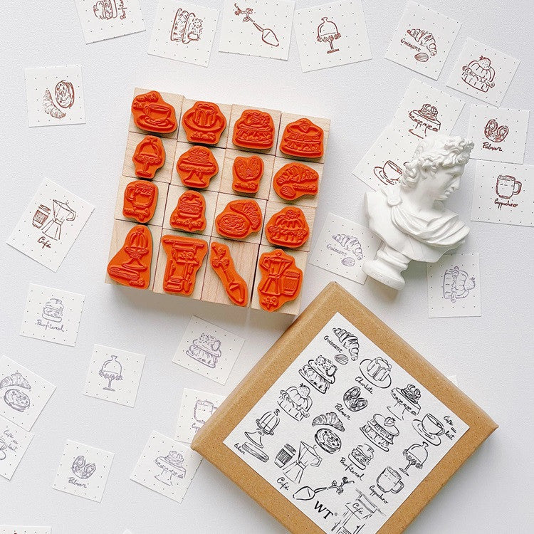 Zestaw pieczątek | Paryska kawiarnia