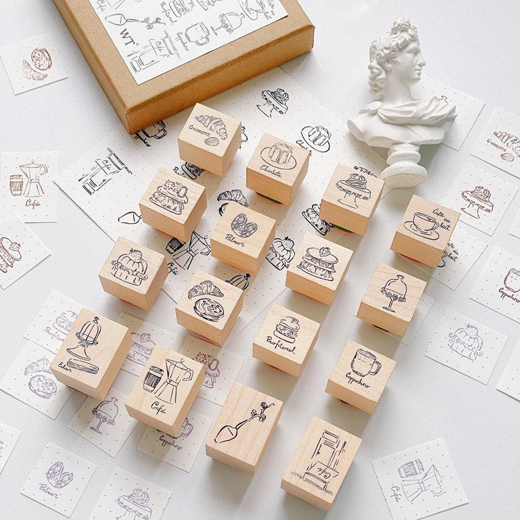 Zestaw pieczątek | Paryska kawiarnia