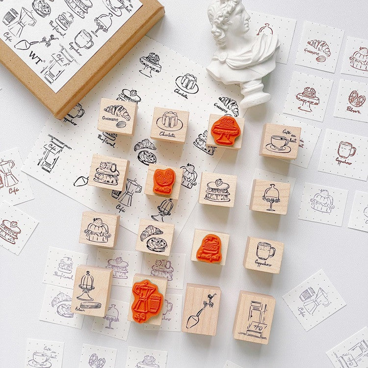 Zestaw pieczątek | Paryska kawiarnia