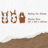 Pieczątka | Turlający się szczeniak