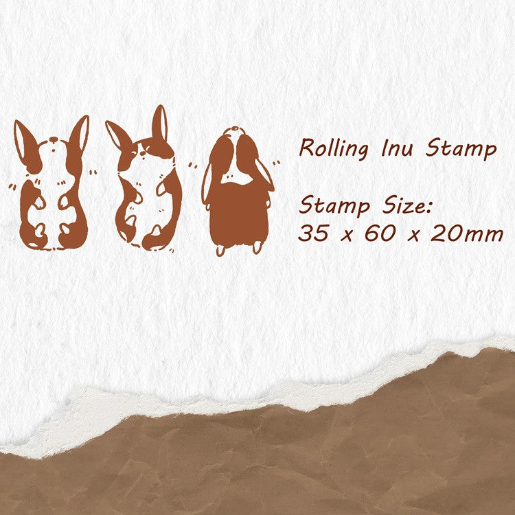 Pieczątka | Turlający się szczeniak