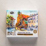 Zestaw akwareli w półkostkach Mini Urban Sketchers 8 kolorów | Złoty