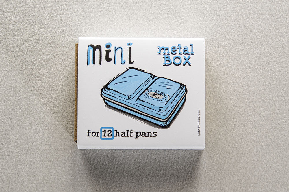 Zestaw akwareli w półkostkach Mini Urban Sketchers 8 kolorów | Niebieski