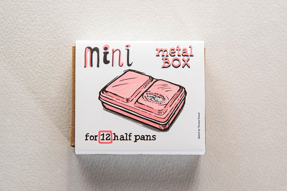 Zestaw akwareli w półkostkach Mini Urban Sketchers 8 kolorów | Różowy