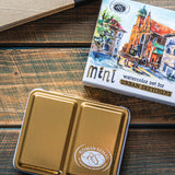 Zestaw akwareli w półkostkach Mini Urban Sketchers 8 kolorów | Różowy