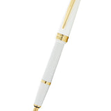 Pióro wieczne Cross Bailey Light | Białe ze złotymi detalami