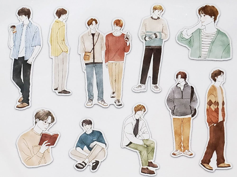 Zestaw naklejek Amie | Modny chłopiec