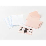 Papeteria z naklejkami Midori 933 | Kotek