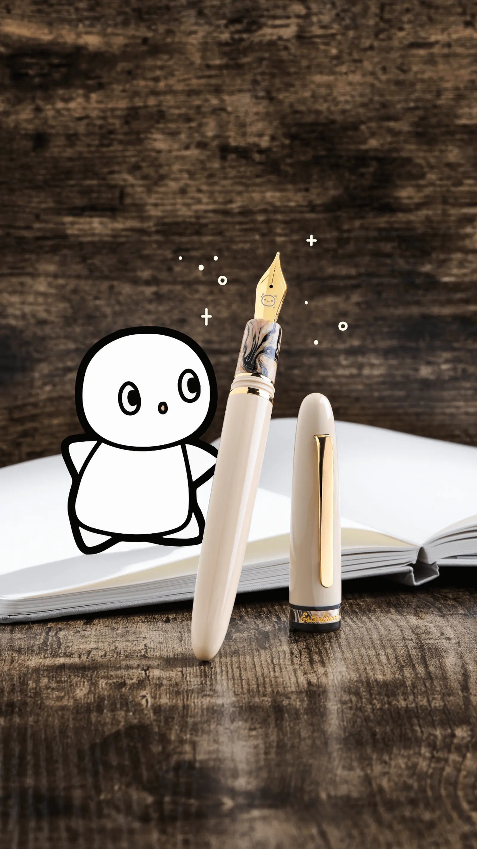 Pióro wieczne Esterbrook x TheCoffeeMonsterzCo Estie | Coffee Edition Gold Trim | Edycja Limitowana