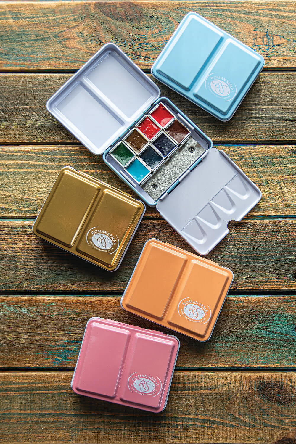 Zestaw akwareli w półkostkach Mini Urban Sketchers 8 kolorów | Brzoskwiniowy