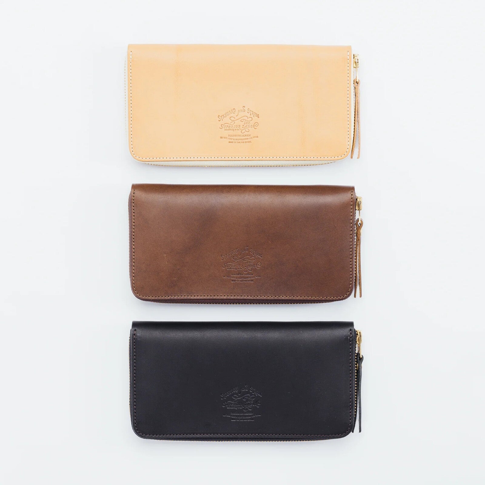 The Superior Labor Black Leather Wallet — oiled leather | Escribo