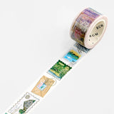 Taśma dekoracyjna Washi | Beżowe znaczki