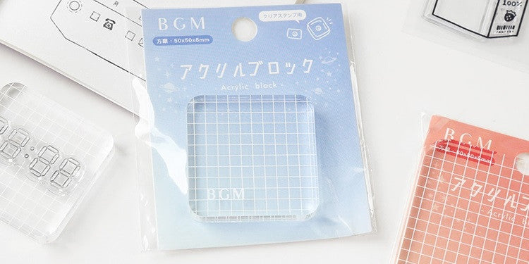 Bloczek akrylowy do stempli z siatką