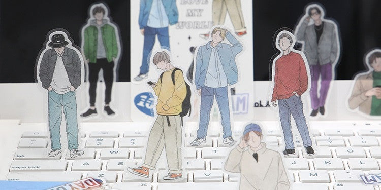 Zestaw naklejek | Stylowy chłopak