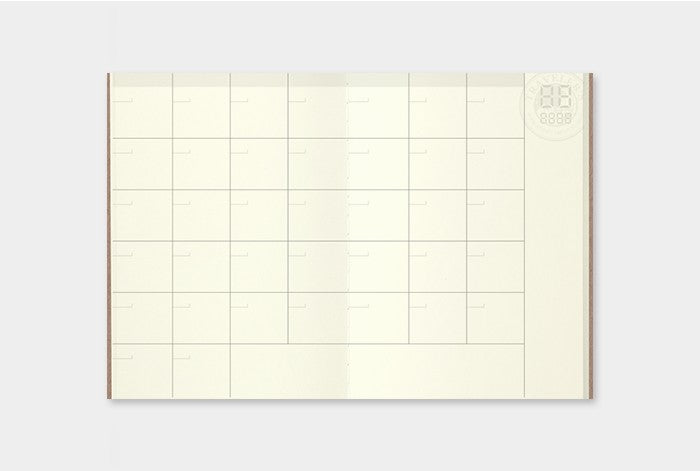 Wkład do Traveler's Notebook Passport Size 006 | Kalendarz wieczny miesięczny