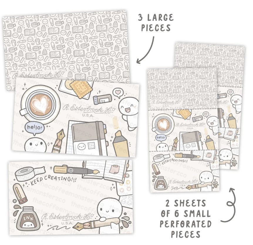 Bibułki Esterbrook x TheCoffeeMonsterzCo | Keep Creating | Edycja limitowana