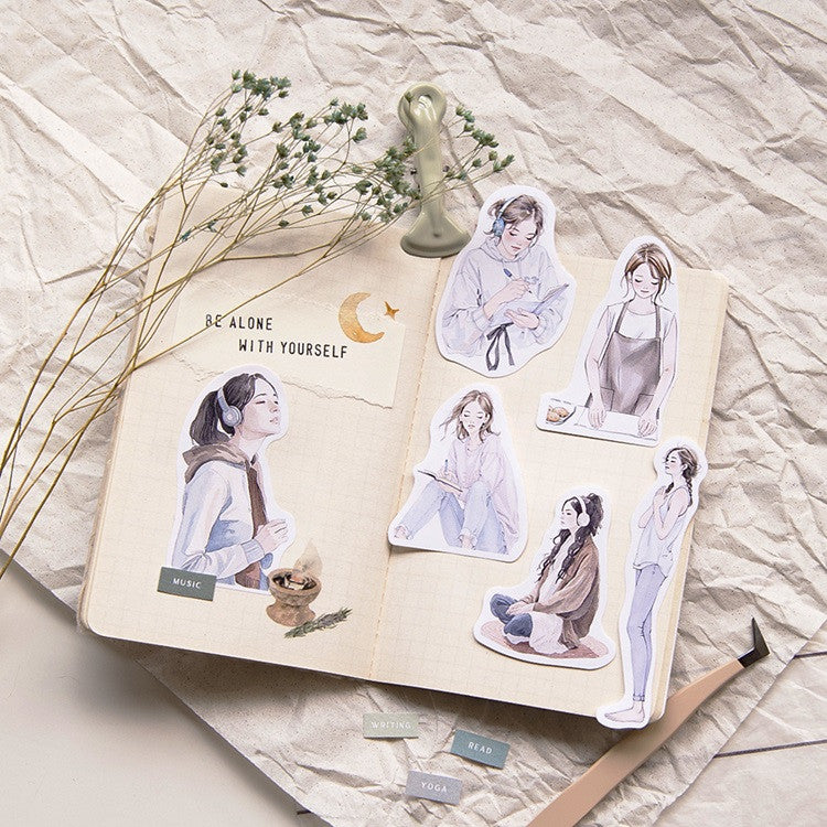 Zestaw naklejek Dziewczyny | Sama ze sobą