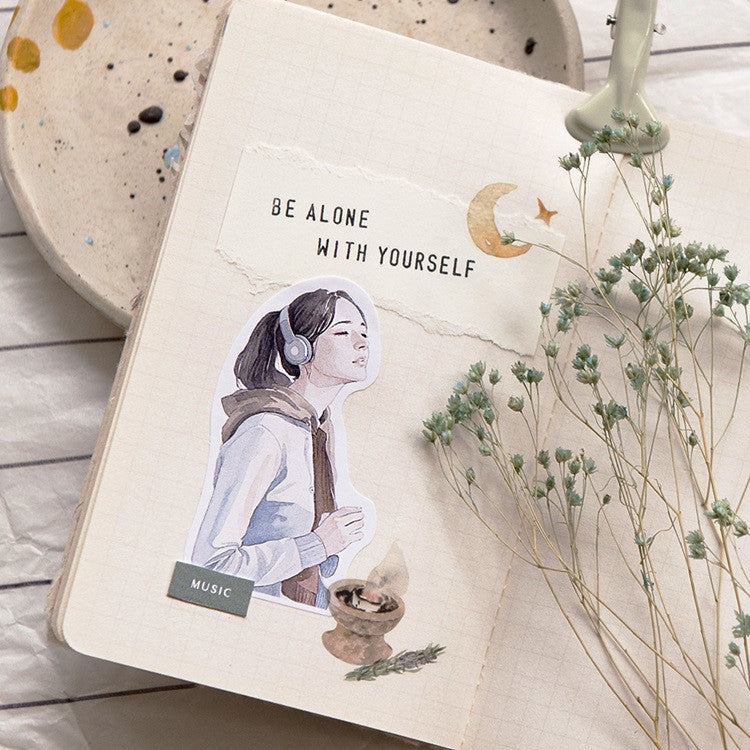 Zestaw naklejek Dziewczyny | Sama ze sobą