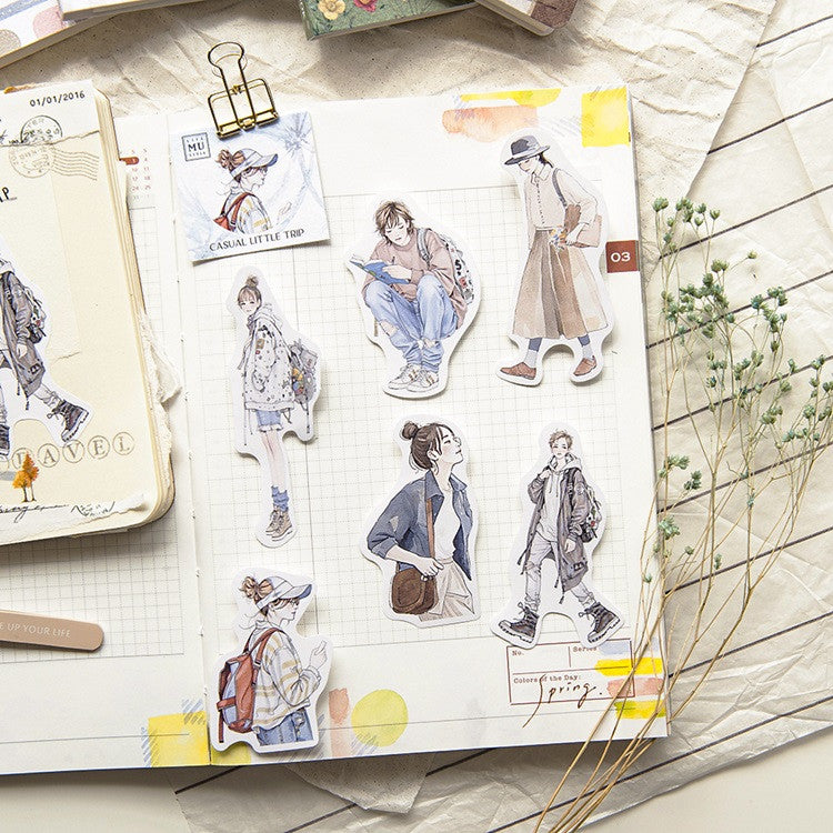 Zestaw naklejek Dziewczyny | Miejska wycieczka