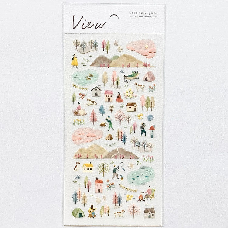 Naklejki View | Różowe miasteczko