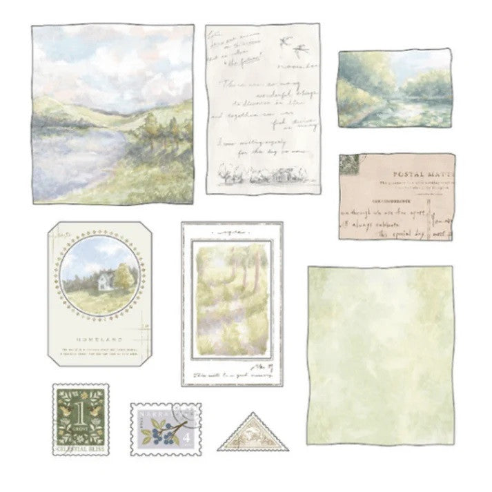 Zestaw naklejek Krajobraz | Zielony