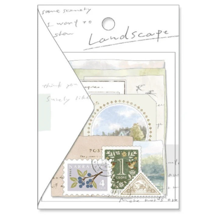 Zestaw naklejek Krajobraz | Zielony