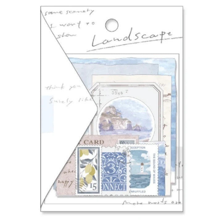 Zestaw naklejek Krajobraz | Niebieski