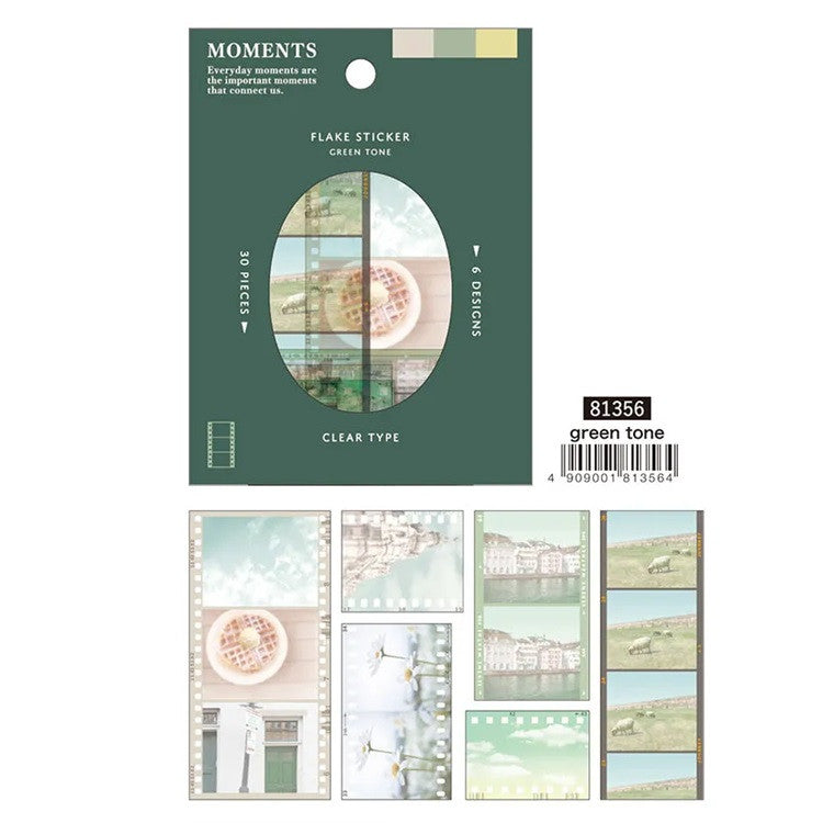 Zestaw naklejek Moments | Zielony
