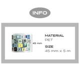 Taśma ICONIC Deco Kiss Cut | Alfabet