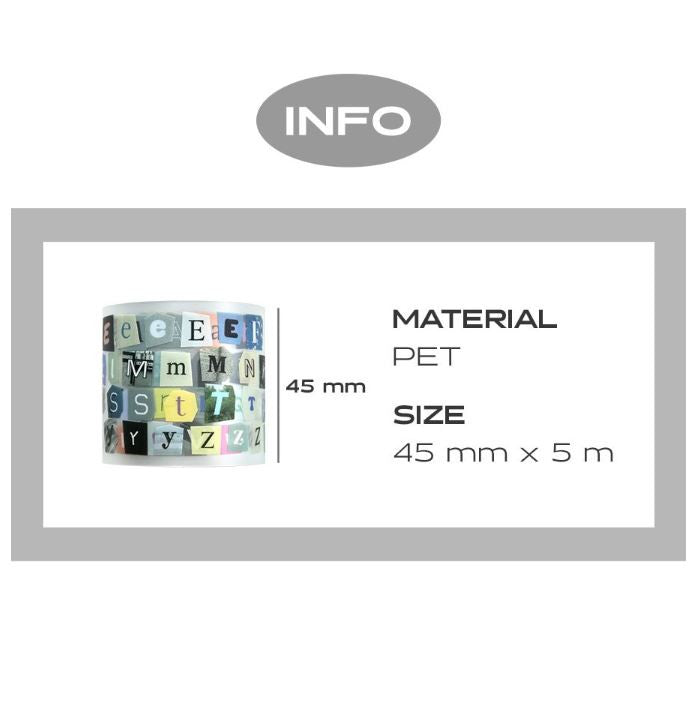 Taśma ICONIC Deco Kiss Cut | Alfabet