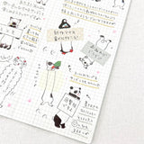 Naklejki Washi w taśmie | Czarno-białe Zwierzątka