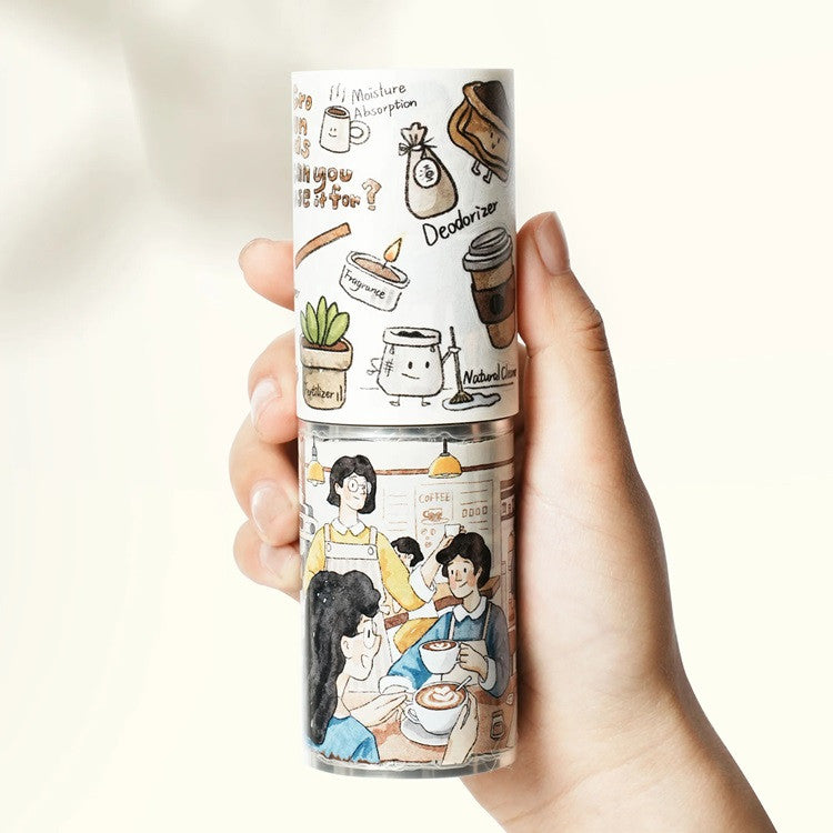 Taśma Washi Pre-Cut | Historia Kawy