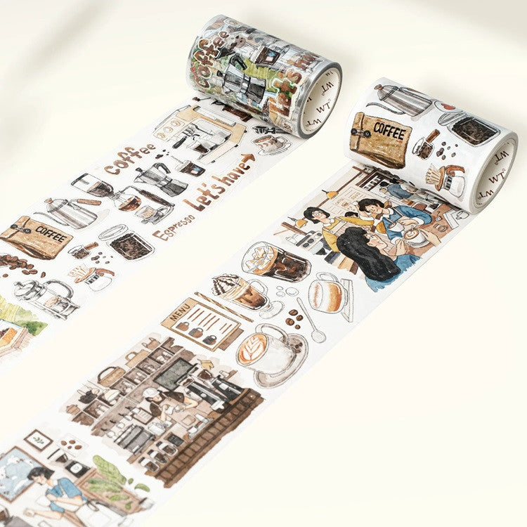 Taśma Washi Pre-Cut | Historia Kawy