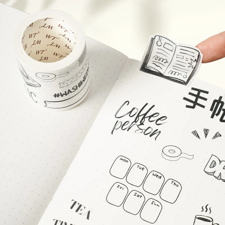 Zestaw naklejek w taśmie Washi | Journaling