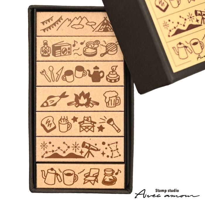 Zestaw pieczątek SANBY | Kemping