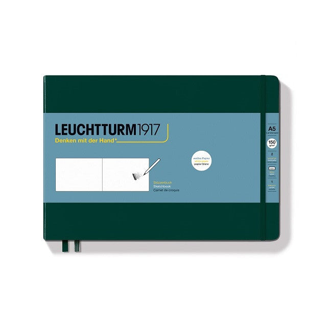 Szkicownik Leuchtturm1917 Poziomy A5 | Ciemnozielony