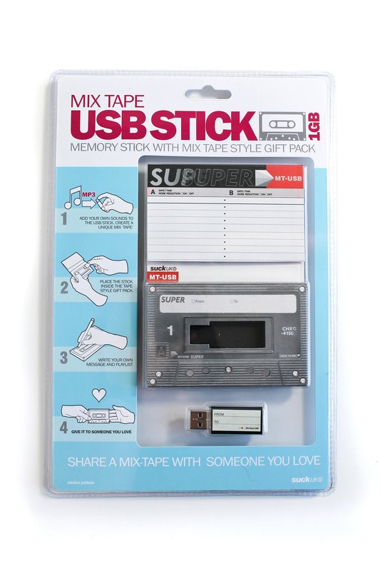 SUCK UK USB Stick - pendrive w kasecie 1GB