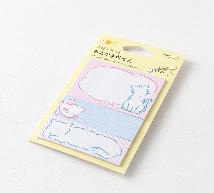 Karteczki samoprzylepne Midori | Kot