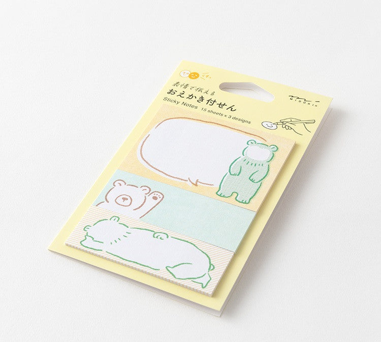 Karteczki samoprzylepne Midori | Miś