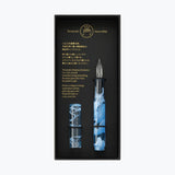 Zamykane szklane pióro Teranishi Aurora | Błękitne