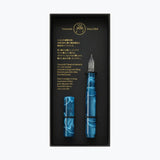 Zamykane szklane pióro Teranishi Aurora | Turkusowe