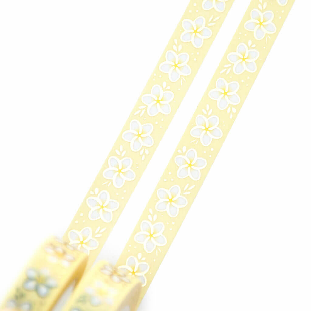 Taśma washi Willwa | Kwiaty Plumerii