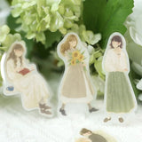 Zestaw naklejek | Romantyczna dziewczyna